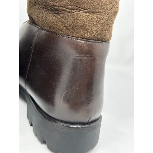 Salvatore Ferragamo Suede Accent Leather Boots, 9.5 - Picture 7 of 13